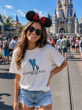 Cinderella & Co. Glass Slipper Crewneck Tee-XL